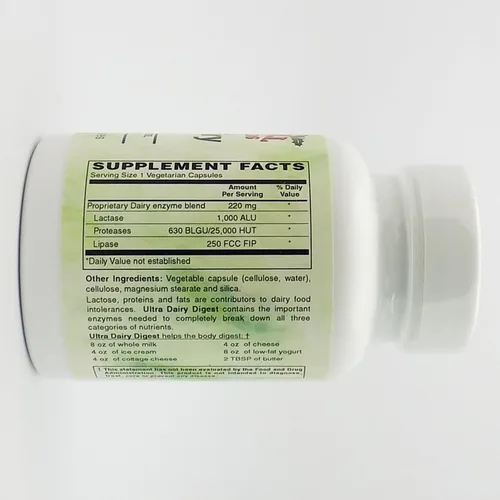 Miniatura 2 de Holly Hill Health Foods, Ultra Dairy Digest, 60 Cápsulas Vegetarianas