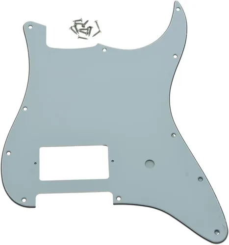 Miniatura 8 de KAISH - Golpeador de guitarra con 11 agujeros, estilo ST/Strat, un humbucker, para Delonge Stratocaster/Strat, color perla envejecida