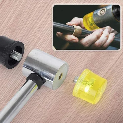 Miniatura 7 de Mazo de goma que no deja marcas, martillo de acero con mango de goma antideslizante para proyectos de bricolaje, manualidades, carpintería e