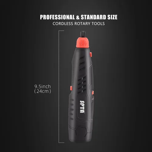 Miniatura 3 de SPTA - Herramienta giratoria inalámbrica, potente kit de pulido de detalles, 36 unidades de batería de iones de litio de 12 V, 5,000-25,000 rpm
