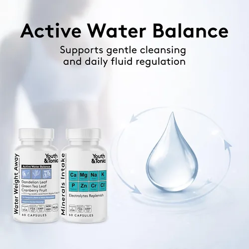 Miniatura 3 de Youth & Tonic Pastillas de agua para retención de agua – Líquidos excedentes de descarga y desprendimiento para alivio de hinchazón e hinchazón