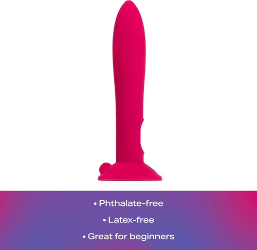 Miniatura 3 de JIMMYJANE Chroma Sleeve 1 - Funda vibradora con una base de ventosa manos libres, diseñada para vibrador Chroma Bala, silicona, sin látex, sin Rojo