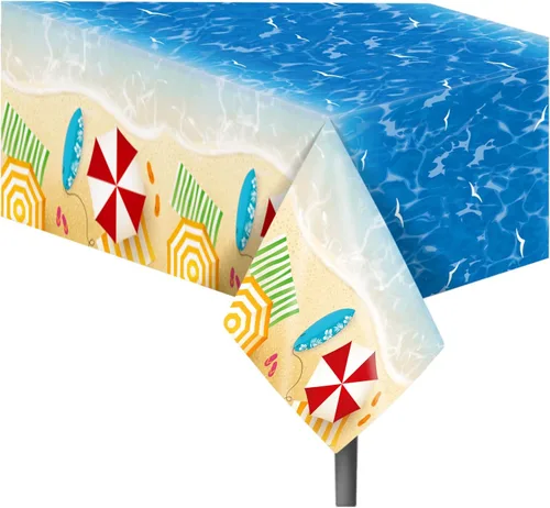 Miniatura 7 de Lide Road Paquete de 2 fundas de mesa de picnic para barbacoa, decoración de mesa al aire libre, mantel de ducha de bebé, cubierta de mesa