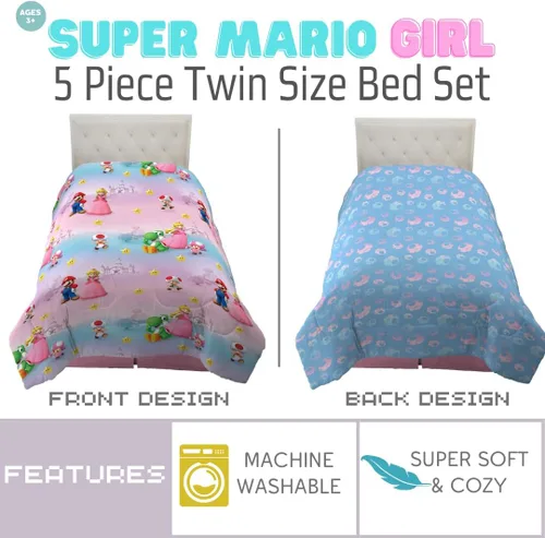 Miniatura 122 de Franco - Juego de edredón y sábanas supersuaves con funda, para niños, 7 piezas, tamaño matrimonial, Five Nights At Freddy's Cinco noches en Freddy's