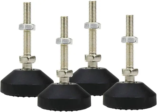 Miniatura 11 de Pies niveladores M8x50mm, capacidad de 2200 libras, deslizadores giratorios ajustables y resistentes, base antideslizante de 1.53 pulgadas