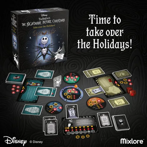 Miniatura 6 de Juego de cartas Nightmare Before Christmas – Juego táctico rápido con mazos de personajes únicos para victorias navideñas definitivas, divertido