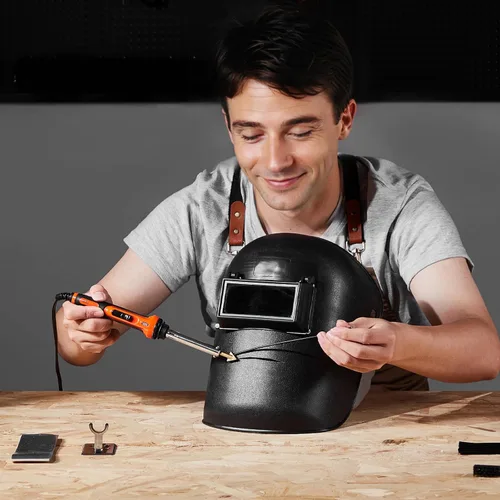 Miniatura 8 de VEVOR Kit de soldador de plástico, soldador de plástico de doble potencia de 60 W/100 W, con 3 puntas de soldadura y 20 varillas de soldadura