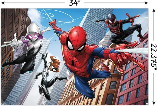 Miniatura 2 de Trends International Marvel Comics - Póster de pared de Spider-Man - Web Heroes, 22.375 x 34 pulgadas, versión sin marco