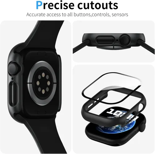 Miniatura 2 de WISKII - Juego de 2 fundas compatibles con Apple Watch SE3 Series SE/6/5/4 de 40 mm con protector de pantalla, funda ultradelgada de policarbonato