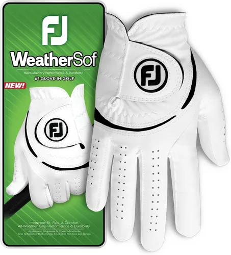 Miniatura 6 de FootJoy Guantes de golf WeatherSof para hombre Blanco
