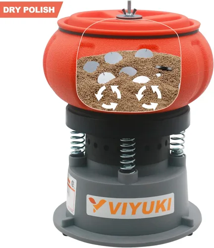 Miniatura 3 de Máquina pulidora eléctrica de vaso vibratorio de 5 libras - Pulido de piezas de metal pequeñas (5 libras)
