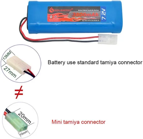 Miniatura 3 de Batería recargable de 7.2v 3800mAh NI-MH RC con enchufe Tamiya estándar para coches RC (paquete de 1)