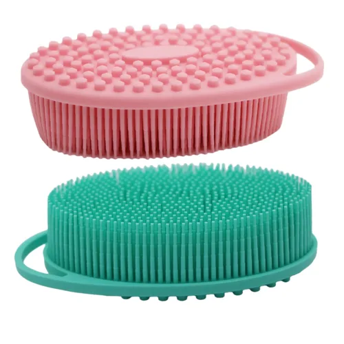 Miniatura 9 de Paquete de 2 depuradores corporales de silicona, cepillo multifuncional para la espalda, limpiador de ducha para limpieza profunda y exfoliación