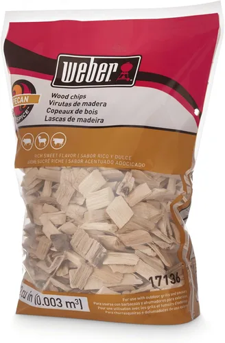 Weber Briquetas de madera de nuez pecán, para asar y ahumar, 2 lb.