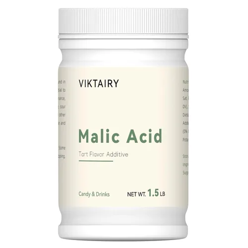 Miniatura 7 de Viktairy 8 onzas de ácido málico, ácido málico de grado alimenticio en polvo sabor agrio para hacer dulces agrios, ositos de goma agria, bebidas