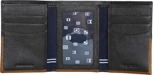Miniatura 20 de Nautica Men's Trifold Wallet RFID Blocking Protection ID Window Card Slots Genuine Leather Durable