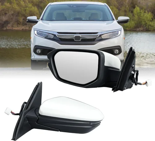 Miniatura 26 de Espejo lateral del conductor compatible con Honda Civic Coupe Sedan Hatchback 2016, 2017, 2018, 2019, 2020, 2021, espejo con cristal eléctrico, sin