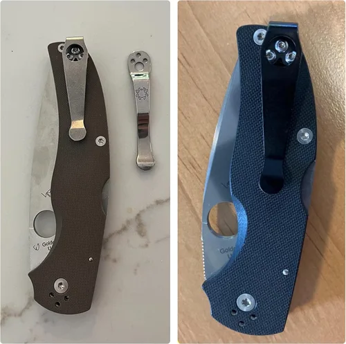 Miniatura 4 de Clip de bolsillo de titanio para Spyderco Para 3, Paramilitary 2 y más modelos de cuchillos, clip de bolsillo personalizado premium con 3 piezas