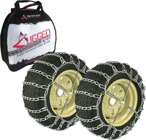 Miniatura 5 de The ROP Shop - Par de 2 cadenas de eslabones y tensores de neumáticos para máquina quitanieves, tractores de césped y jardín, podadora, motocicleta