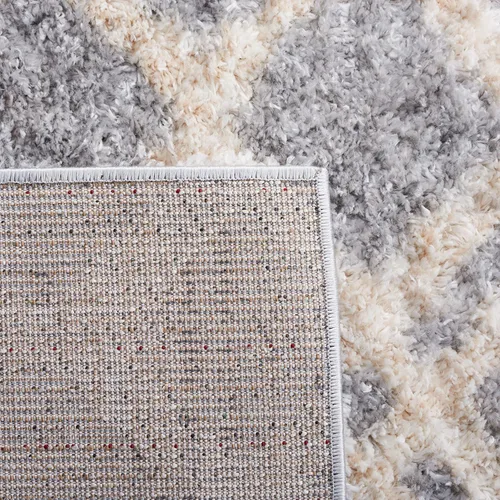 Miniatura 7 de SAFAVIEH Berber Shag Collection - Alfombra decorativa, 2 x 4 pies, diseño marroquí, color gris y crema, no desprende pelusa y de fácil cuidado, 1.2