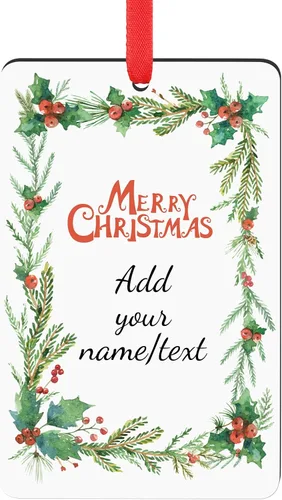 Miniatura 11 de Paquete de 4 adornos de Navidad personalizados 2025 de cerámica personalizada con foto y texto para decoración de árbol de Navidad, primera Navidad