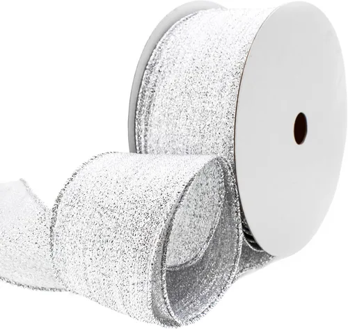 Miniatura 10 de Cinta de cuadros de 2-1/2" x 25 yardas, cinta a cuadros de búfalo con alambre, en blanco y negro, para envolver regalos, manualidades y decoraciones