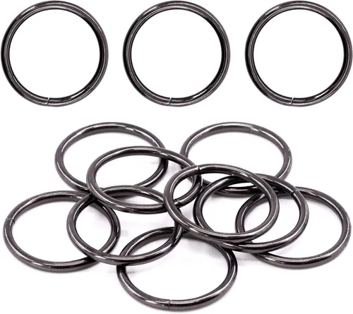 Miniatura 20 de Swpeet 60 anillos de metal multiusos de bronce resistentes de 5/4 de pulgada a 1.260 in para bolsas de hardware, anillos de mano, accesorios