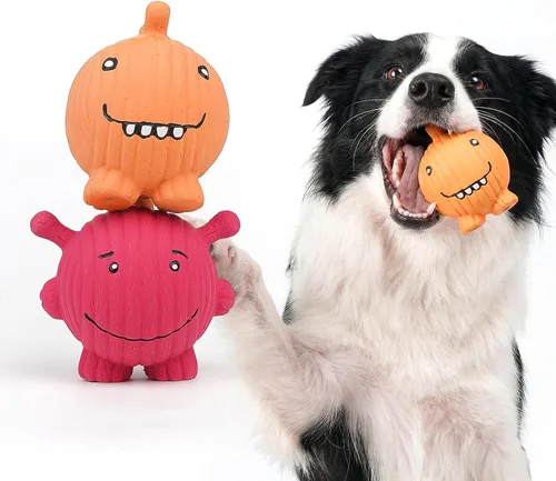 Miniatura 11 de Pelota de juguete indestructible para perros, pelotas de tenis duraderas para masticadores agresivos, pelotas flotantes y de alto rebote