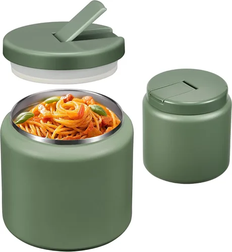 Miniatura 8 de Termo de sopa de 26 onzas para comida caliente para niños con tapa de hebilla, frasco de comida aislado al vacío de boca ancha a prueba de fugas