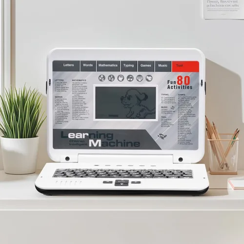 Miniatura 3 de LESHITIAN Laptop para Niños - 80 Modos de Aprendizaje para Aprender Alfabeto, Palabras, Matemáticas, Jugar Juegos y Música - Juguete para Niños