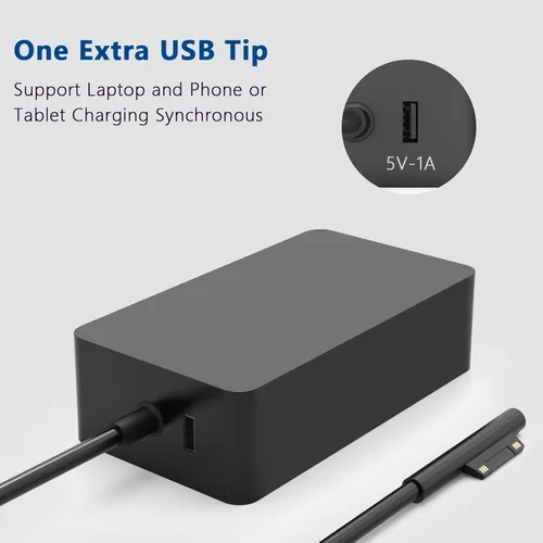 Miniatura 2 de Reemplazo para cargador Surface Pro 65w, compatible con Microsoft Surface Pro Go Book Windows Surface Laptop adaptador de corriente