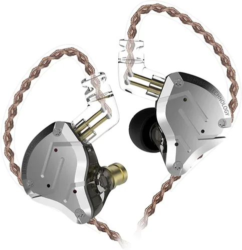 Miniatura 8 de KZ ZS10 Pro Monitor dentro del oído, Auriculares IEM con conductor híbrido 4BA+1DD, Auriculares HiFi para juegos con placa frontal de acero