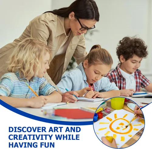 Miniatura 5 de Sherr 300 hojas de papel de acuarela a granel, 3 tamaños, 90 libras/160 GSM, papel de acuarela blanco para principiantes, niños, estudiantes