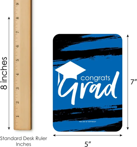 Miniatura 4 de Big Dot of Happiness Blue Grad - Best is Yet to Come - Tarjetas de bingo y marcadores - Juego de bingo en forma de fiesta de graduación azul real