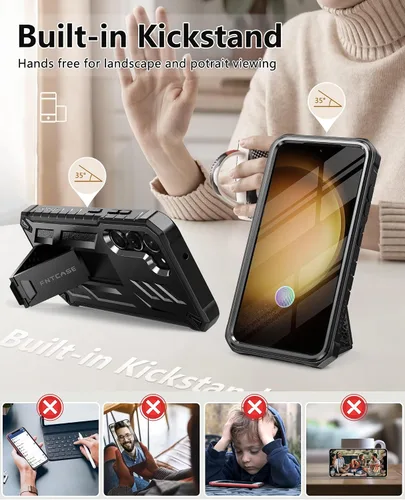 Miniatura 6 de FNTCASE Funda protectora para Samsung Galaxy-S23: funda resistente a prueba de golpes para teléfono celular de doble capa con protector de pantalla