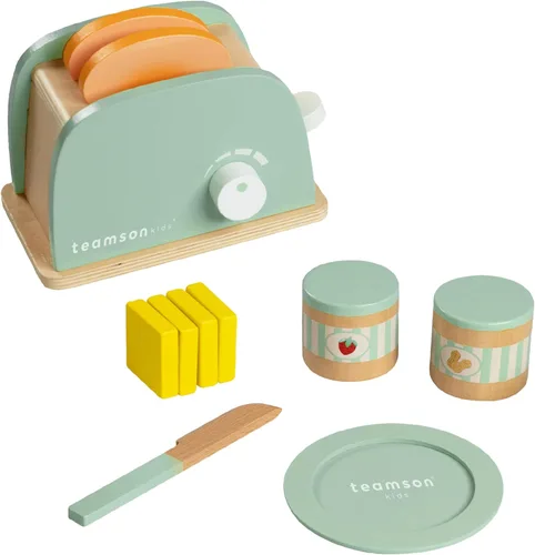 Miniatura 12 de Teamson Kids Little Chef Frankfurt - Juego de accesorios de madera para fiesta de té, 20 piezas, con comida y tazas