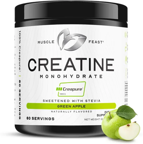 Miniatura 13 de Polvo de monohidrato de creatina Creapure, hecho por Muscle Feast Pre-entrenamiento o post-entrenamiento, premium Fácil de mezclar y sin gluten