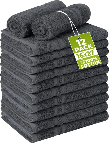 Miniatura 9 de Utopia Towels Toalla de mano de algodón a prueba de blanqueador, 16 x 27 pulgadas, 100% algodón apta para blanqueador, para gimnasio, paquete de 12