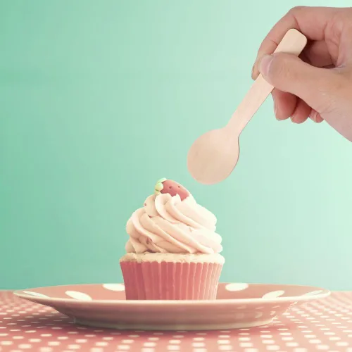 Miniatura 6 de Cucharas desechables de madera, 100 unidades, ecológicas, compostables, biodegradables, para helado, para cocinar, servir utensilios de cocina