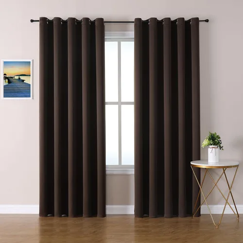 Miniatura 148 de ChrisDowa - Cortinas de cenefa pequeñas para cocina, cortinas cortas con ojales y aislamiento térmico para oscurecer la sala y habitación