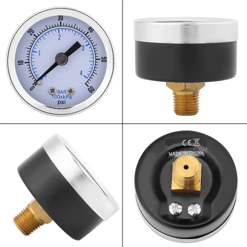 Miniatura 8 de Medidor de presión neumático e hidráulico multiusos, manómetro de presión de gas y aceite de agua, medidor de presión de 1/8 pulgadas BSPT interno