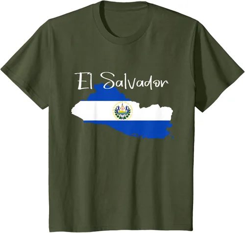 Miniatura 13 de Camiseta con la bandera de El Salvador, mapa de El Salvador, camiseta de Salvador para mujer