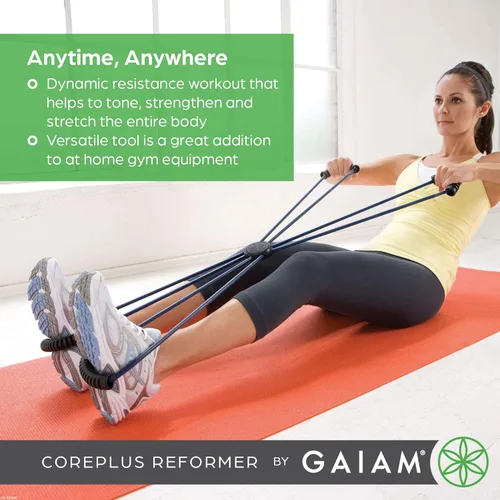 Miniatura 2 de Gaiam Pilates Coreplus Reformer Resistance Band Kit - Home Fitness Equipment for Total Body Workout - Helps to Target Muscles, Tone, and Build