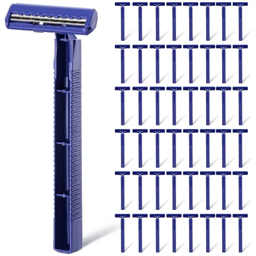 Chumia Maquinillas de afeitar desechables de acero inoxidable para hombres, afeitadoras de plástico a granel, multiusos, portátiles, manuales,