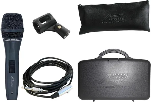 Miniatura 6 de Audio2000'S APM150PRO-U Micrófono dinámico profesional de neodimio supercardioides con cable XLRF-USB de 20 pies