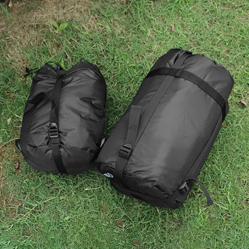Miniatura 7 de TRIWONDER Saco de compresión de nailon para artículos de compresión, saco de dormir, bolsa de dormir con solapa para el polvo para mochileros