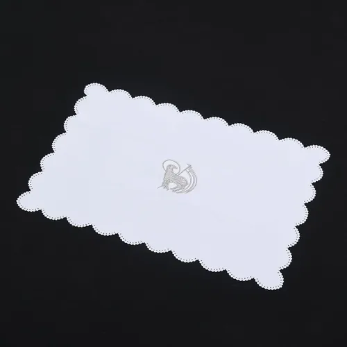 Miniatura 3 de BLESSUME Iglesia Masa Altar Paño Purificador Paño Cruz Bordado (blanco)