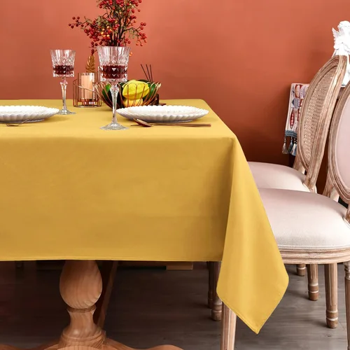 Miniatura 36 de MEANMOY Mantel cuadrado de poliéster lavable, resistente al agua y a las manchas, de 210 GSM, de 54 x 54 pulgadas, mantel de mesa rectangular sin