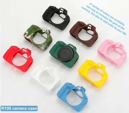 Miniatura 7 de Pocoukate Funda para cámara Canon EOS R100, cubierta protectora de silicona suave con protector de pantalla EOS R100, Accesorios para cámara sin