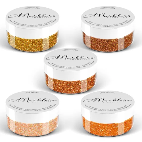 Miniatura 10 de MARBLERS Brillantina de forma gruesa de grado cosmético [estrella] 0.11 onzas (0.11 oz) Escamas No tóxica Vegana Libre de crueldad animal